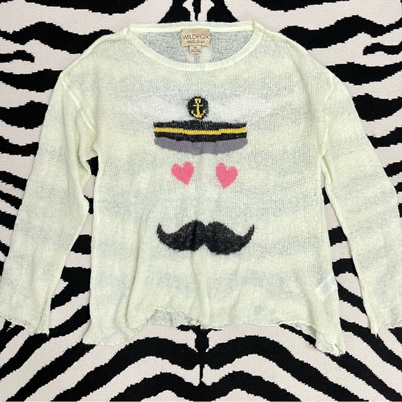 Wildfox Captain Roadie Sour Lime Pullover Size XS - Picture 6 of 11